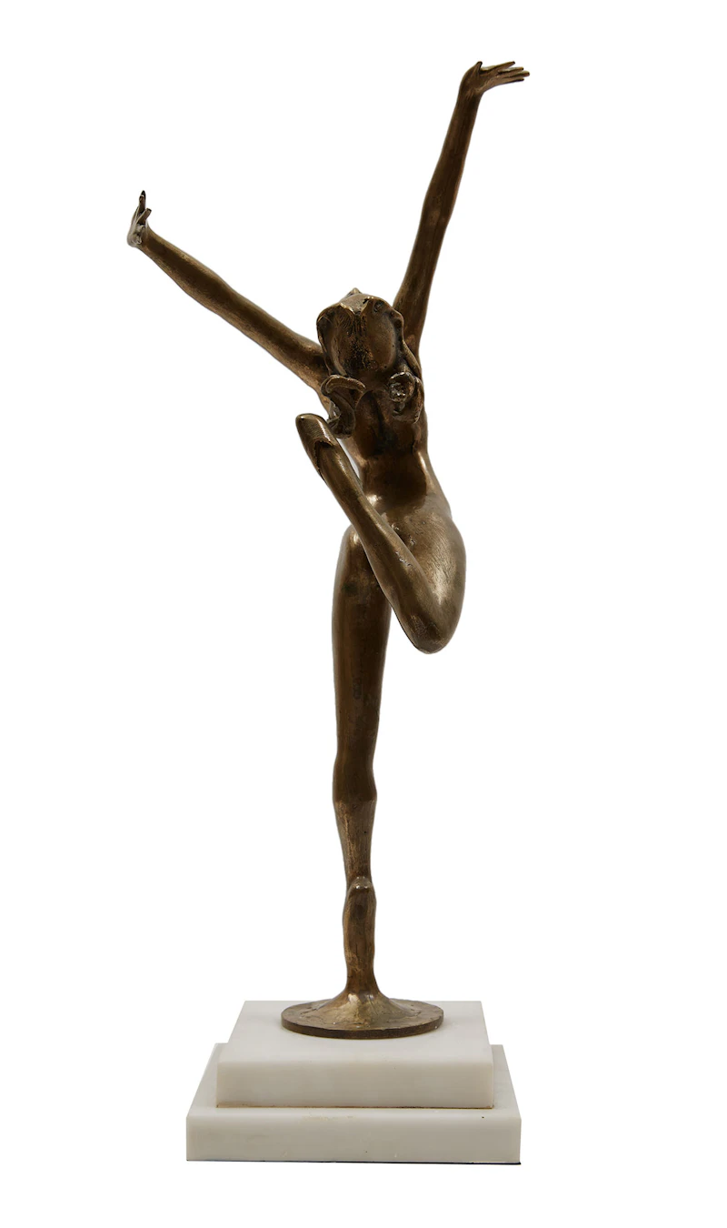 Pat Miele, Dancer , bronze on alabaster, 1990 - view 4