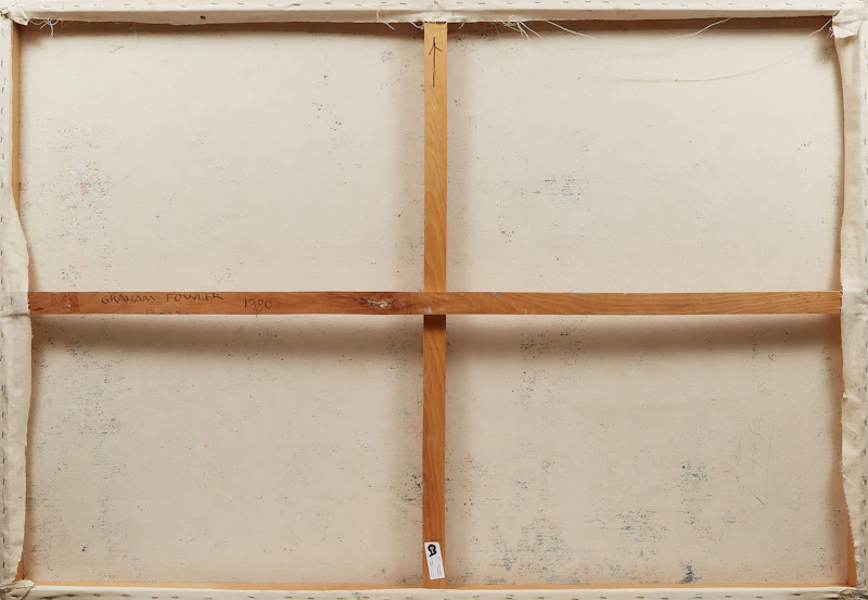 Graham Fowler, Abstraction, oil on canvas, 1980 - view 2