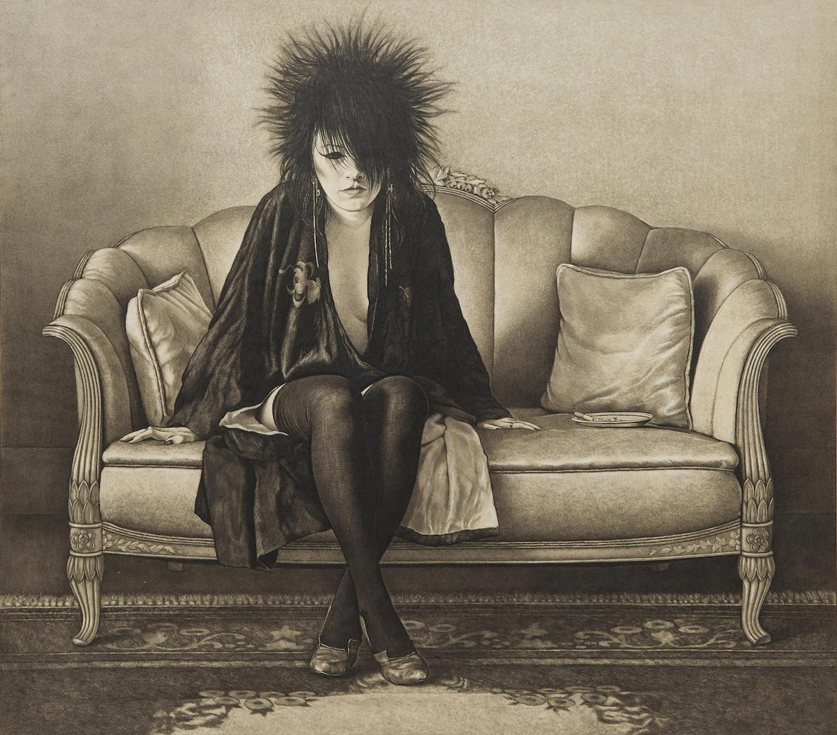 Michael Thompson, Temptation , graphite on paper, 1983