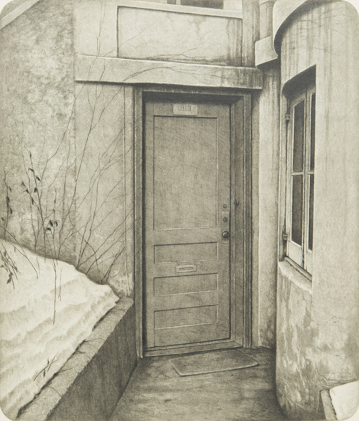 Michael Thompson, Lincoln St. Studio , pencil, 1981