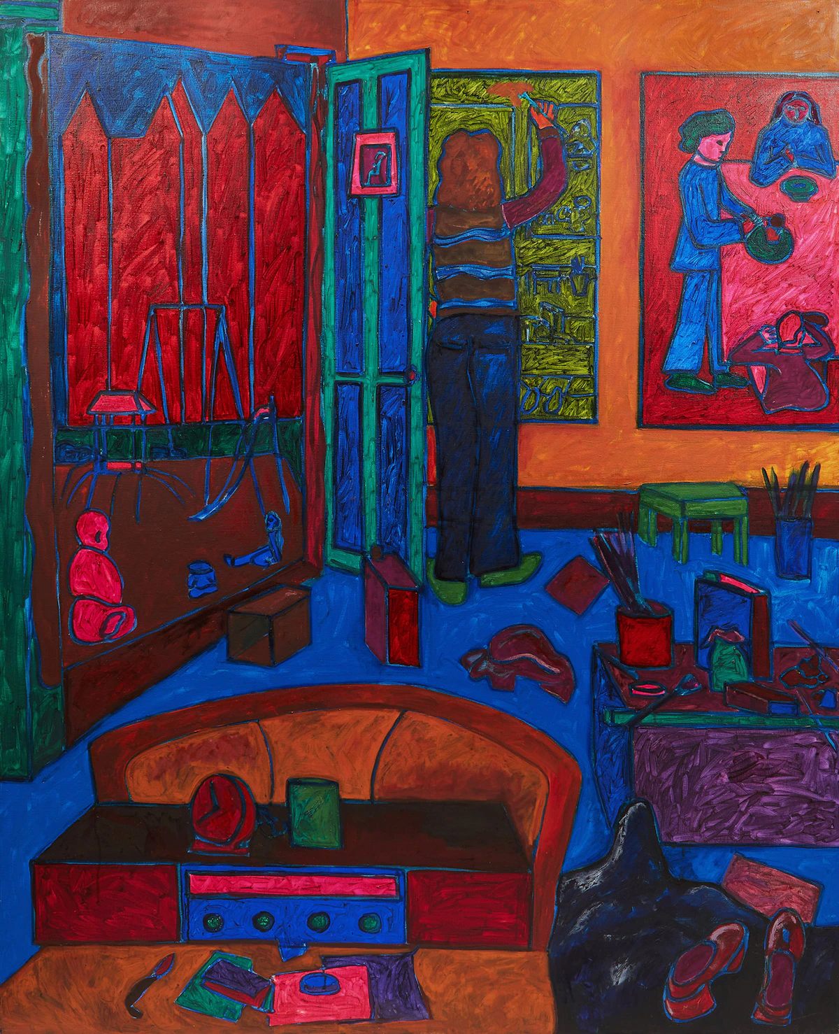 John Godfrey, Studio Interior, acrylic on canvas, 1973