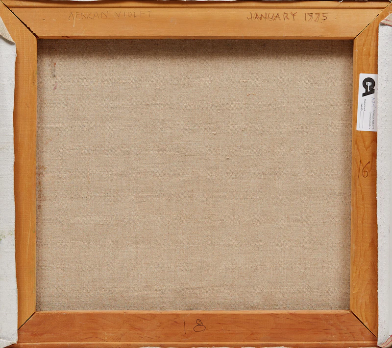 John Godfrey, African Violet , oil on canvas, 1975 - view 2