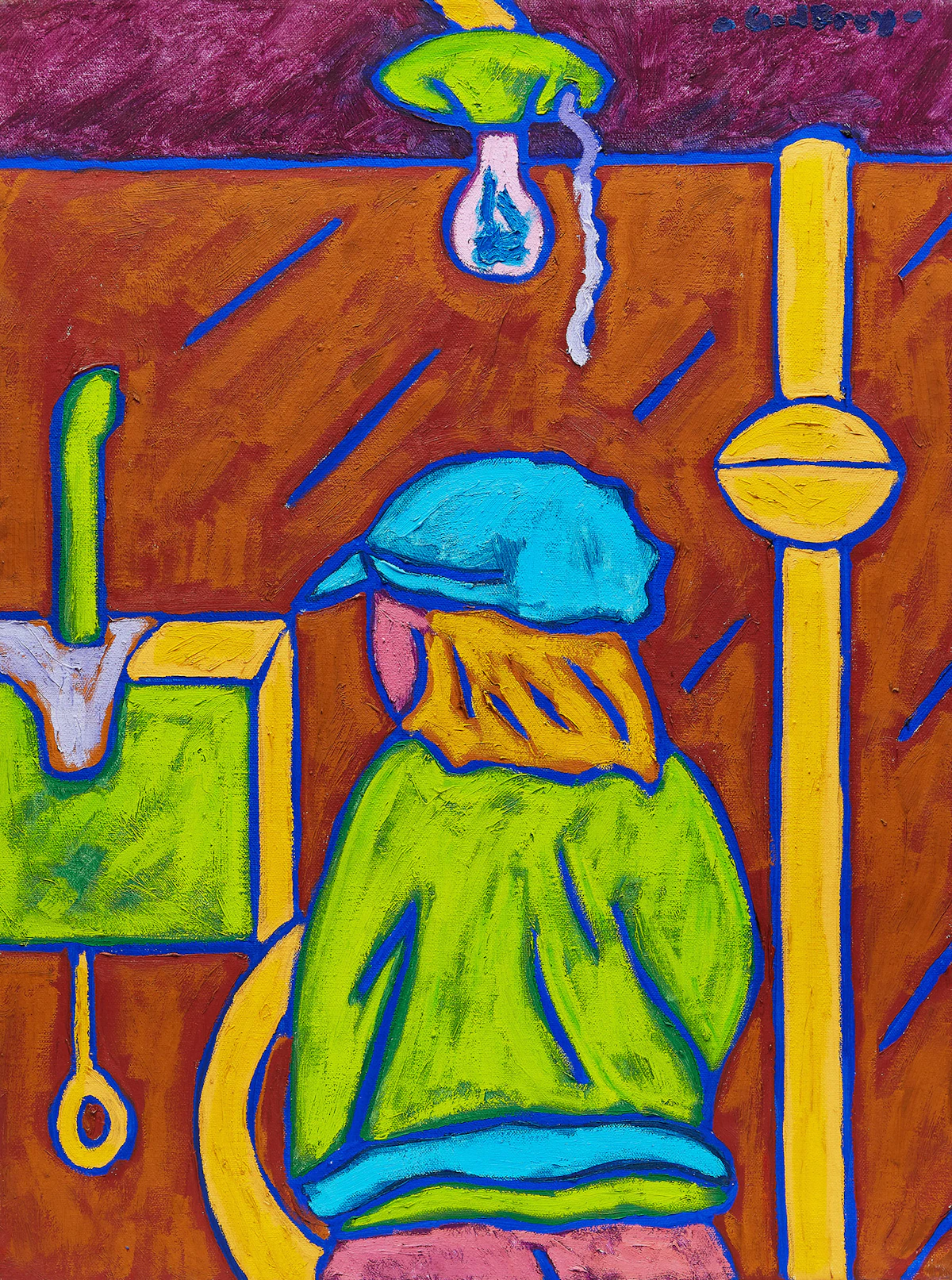 John Godfrey, Standing Figure , oil on canvas, 1974