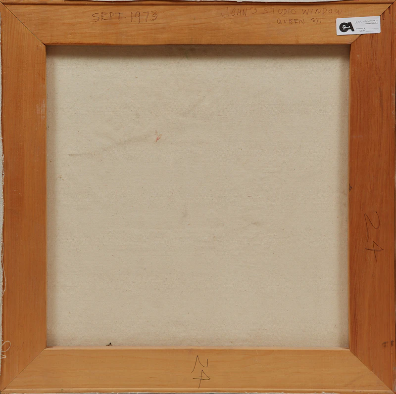 John Godfrey, John’s Studio Window, Queen St., acrylic on canvas, 1973 - view 2