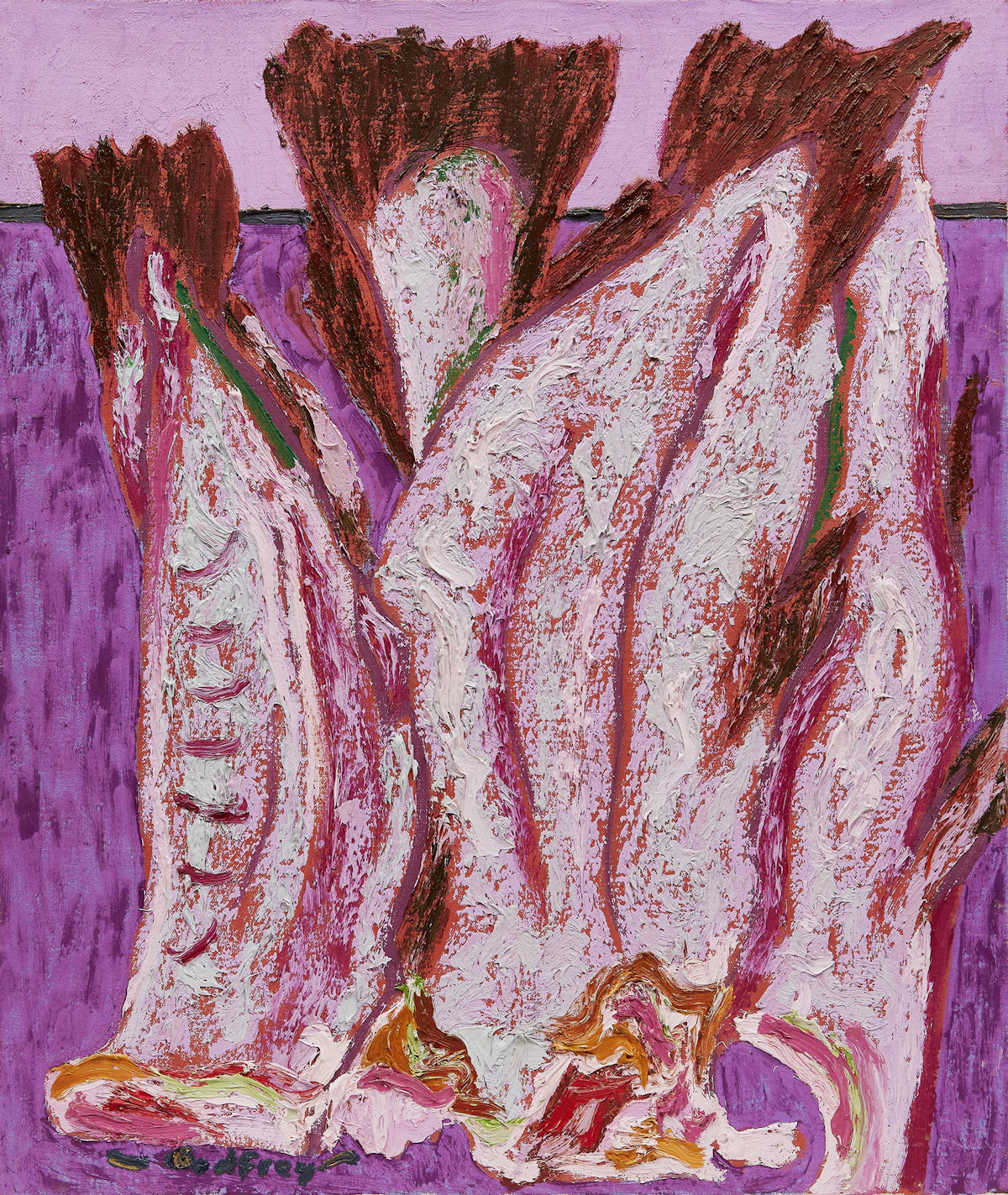 John Godfrey, Fish, oil on canvas, 1974
