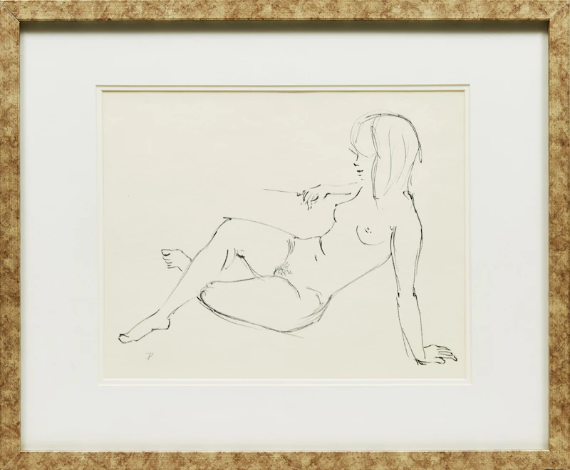 Paul Duval, Nude Reclining; Standing Nude, two works on paper - view 2