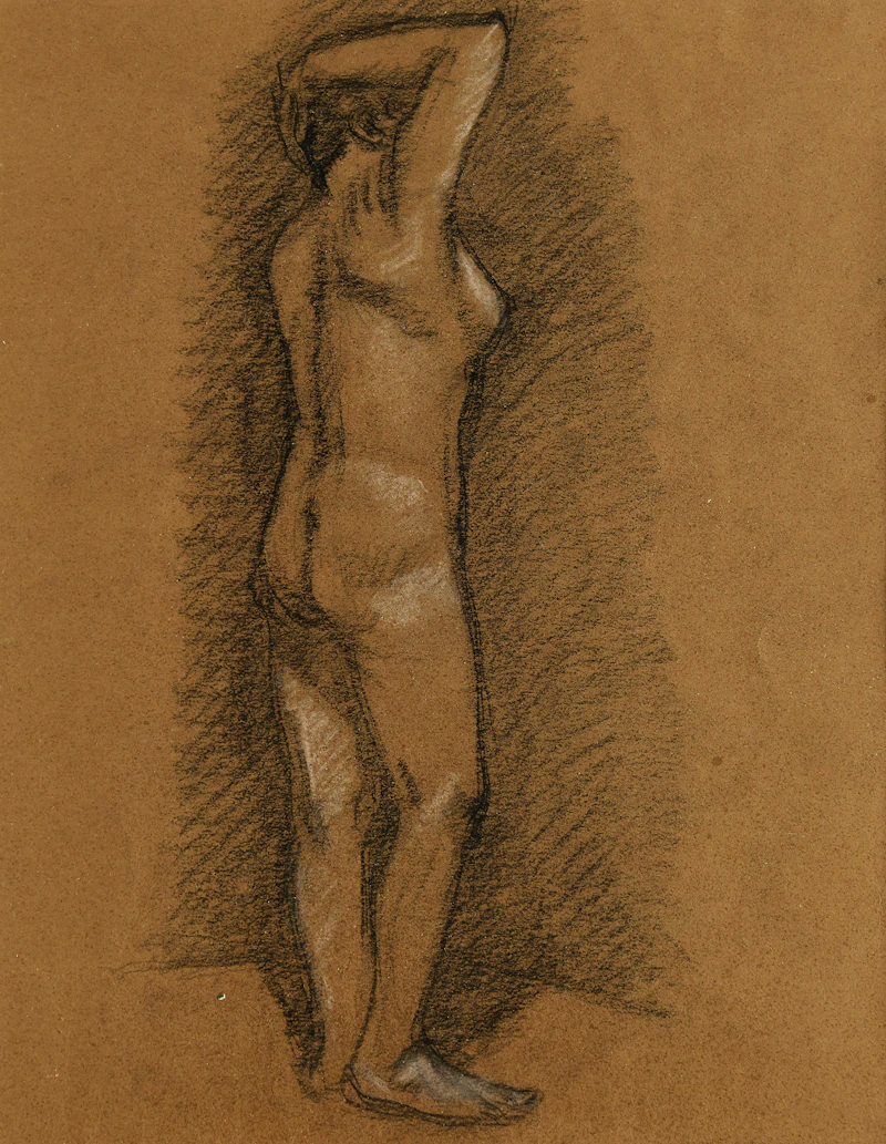 Paul Duval, Nude Reclining; Standing Nude, two works on paper - view 4