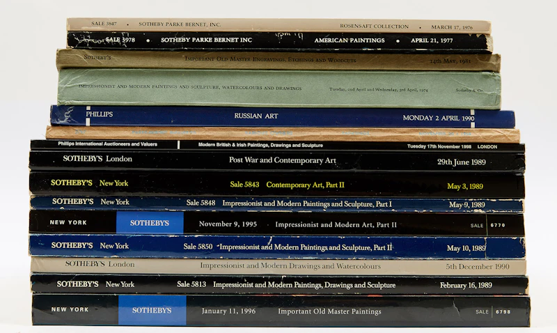 Fifteen International Art Auction Catalogues  by Books and Reference