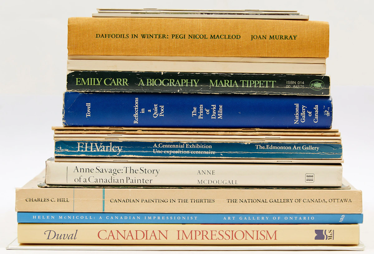 Books and Reference, Canadian Artist Reference Books and Periodicals, twenty books and periodicals