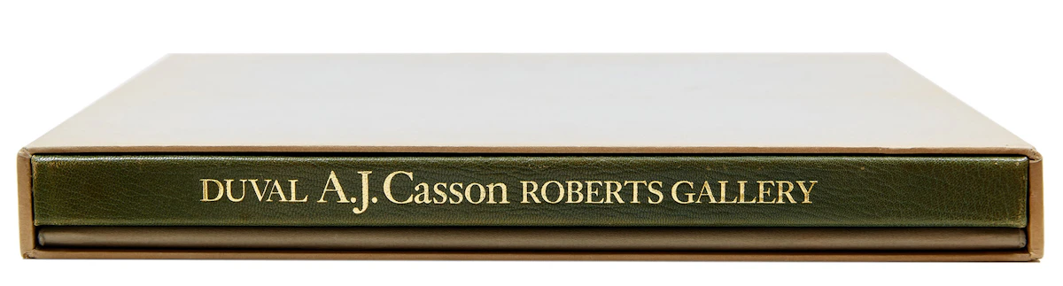 Books and Reference, Paul Duval, “A.J. Casson”; A.J. Casson “Sunlit Isle” lithograph, book with lithograph and letter