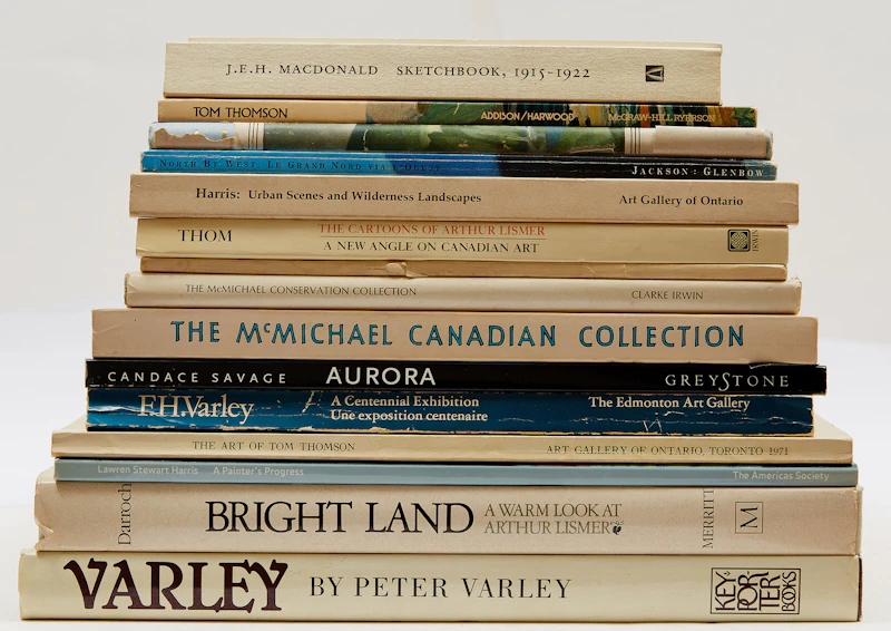 Fifteen Reference Books related to Tom Thomson and The Group of Seven (with transparency of the “Northern Lights” by Tom Thomson) by Books and Reference