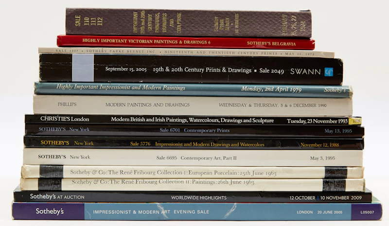 Fourteen International Art Auction Catalogues by Books and Reference