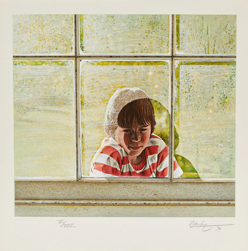 Books and Reference, Paul Duval “Ken Danby”; Ken Danby “Looking In” lithograph, book with colour serigraph, 1974 - view 2