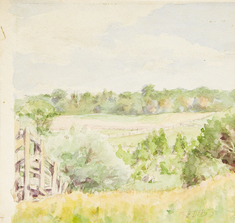 Frederic Marlett Bell-Smith, Three Pastoral Landscapes, three watercolours - view 3