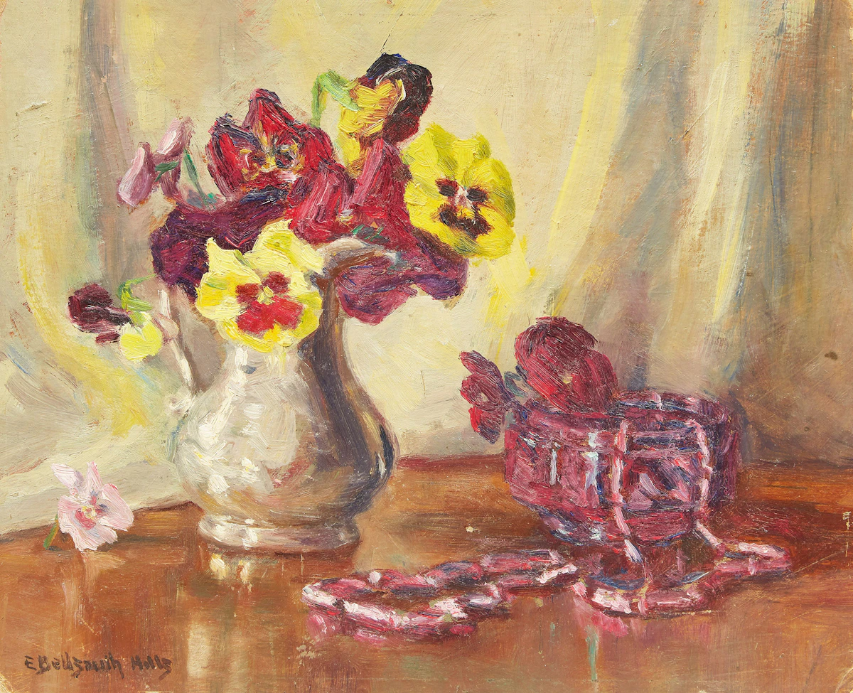 Evangeline (Eva) Bell-Smith Hills, Selection of Four Works, oils on artist board