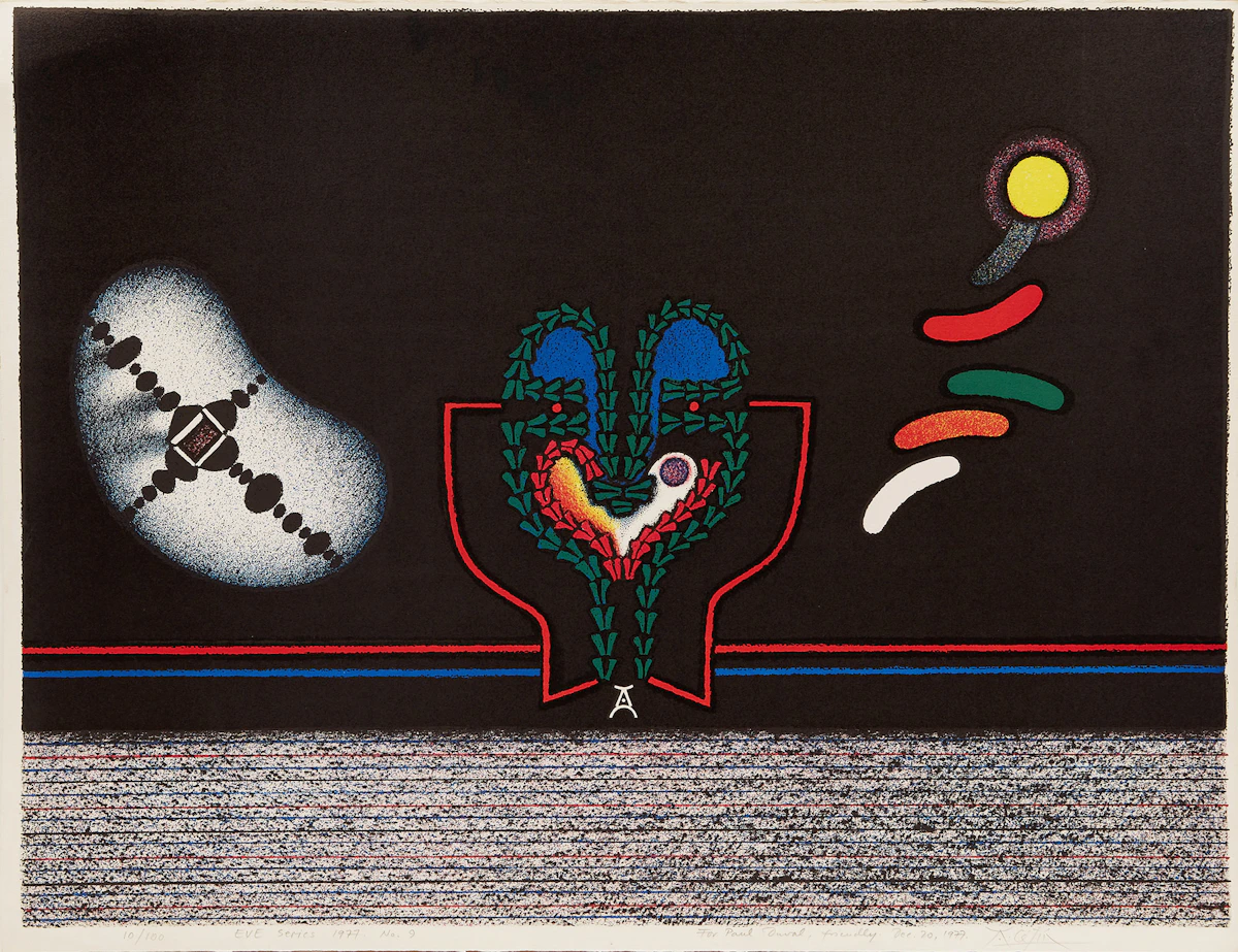 Anton Cetin, Eve Series 1977 (No. 9), colour lithograph, 1977