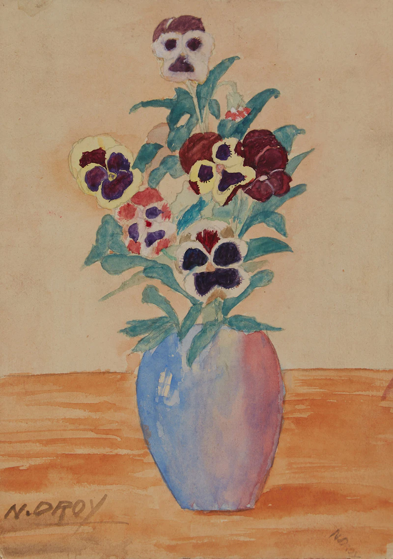 Bouquet of Pansies by Paul Duval
