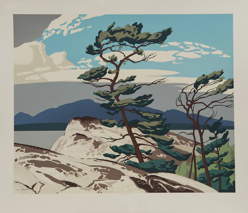 Alfred Joseph Casson, Northern Church; White Pine; Snow Laden House; White Forest, four colour serigraphs - view 2