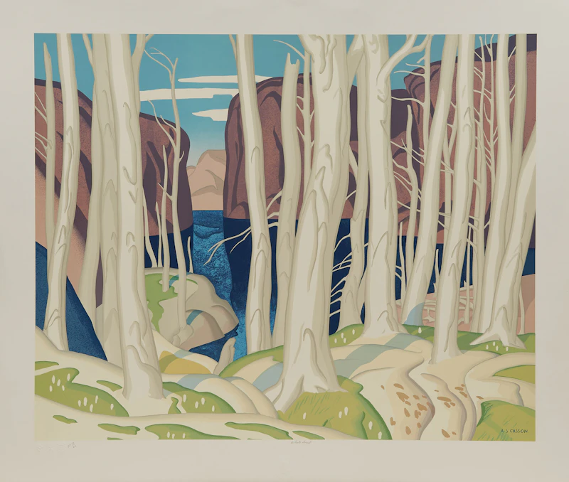 White Forest; Alone La Cloche; White Pine; Snow Laden Spruce by Alfred Joseph Casson