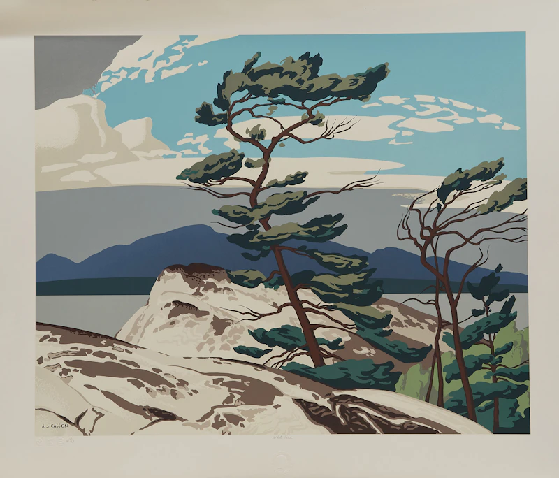 Alfred Joseph Casson, White Forest; Alone La Cloche; White Pine; Snow Laden Spruce, four colour serigraphs - view 3