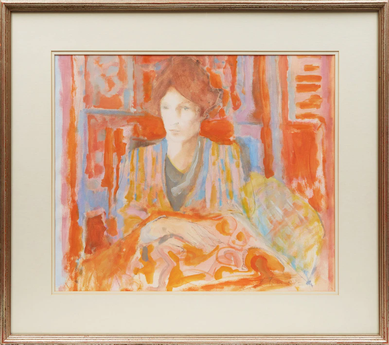 Peter Alfred Harris, Red Interior, mixed media on paper - view 2