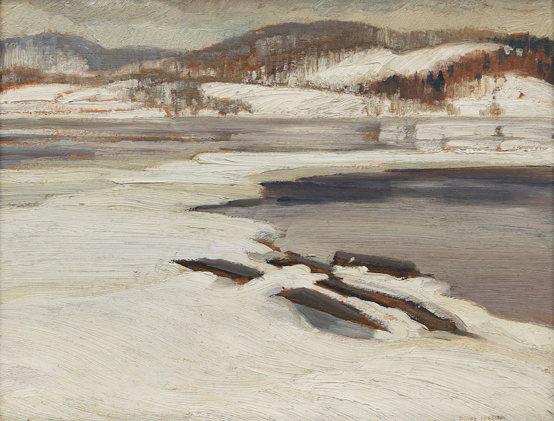 Doris Jean McCarthy, Head Lake in Haliburton, oil on board