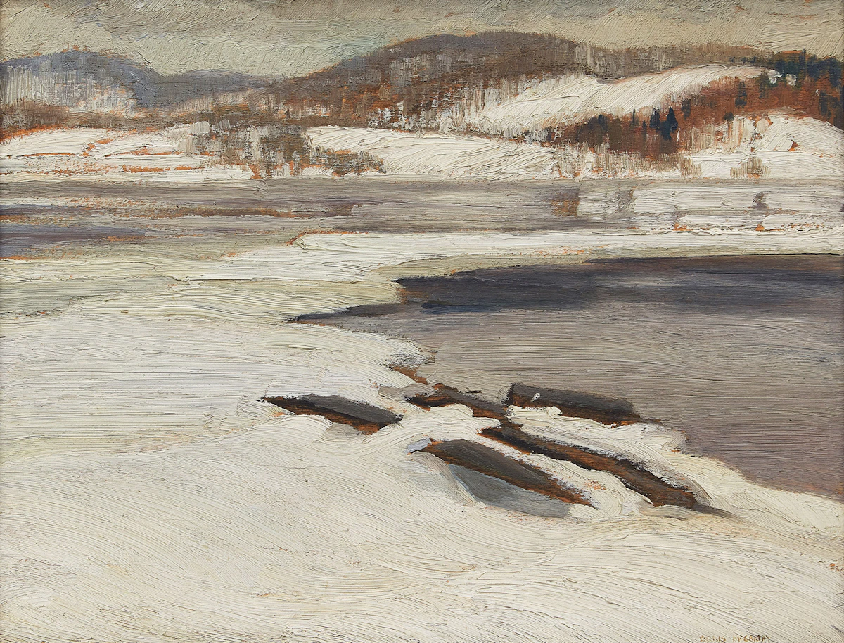 Doris Jean McCarthy, Head Lake in Haliburton, oil on board, 1943