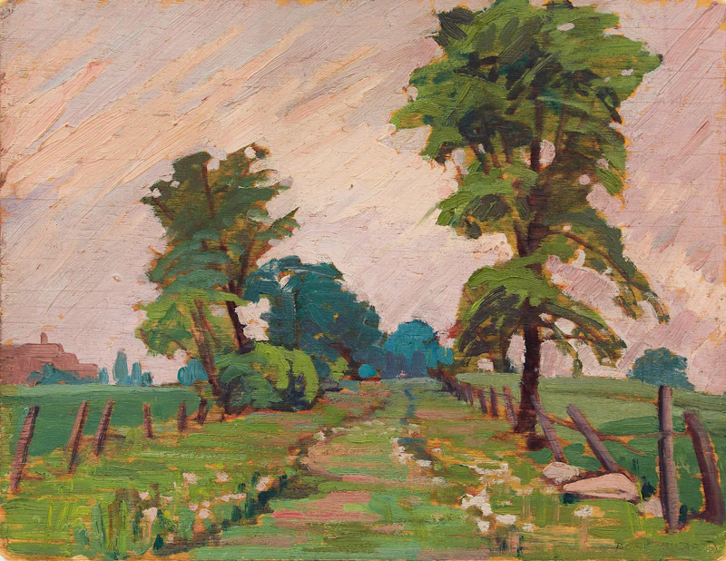 Doris Jean McCarthy, Ontario Ladies’ College, Whitby, oil on board