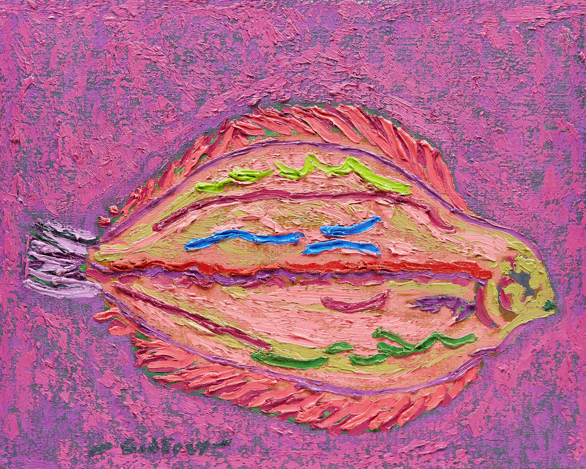 John Godfrey, Fish , oil on canvas, 1974