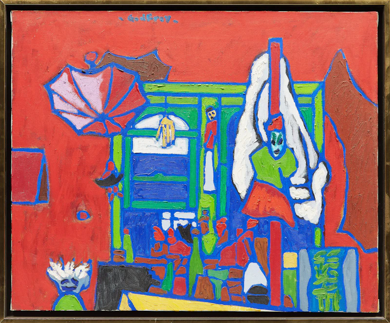 John Godfrey, John’s Studio, Queen Street , oil on canvas, 1974 - view 2