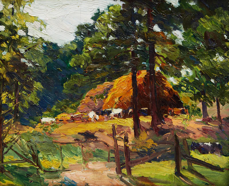 Cattle Feeding by Elizabeth Annie McGillivray Knowles