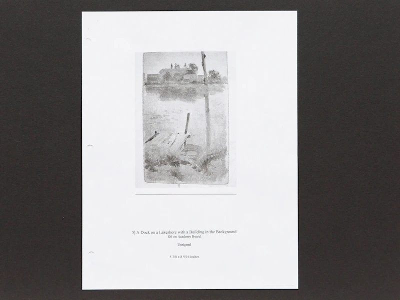Frederic Marlett Bell-Smith, Dock on a Pond, oil on board - view 3