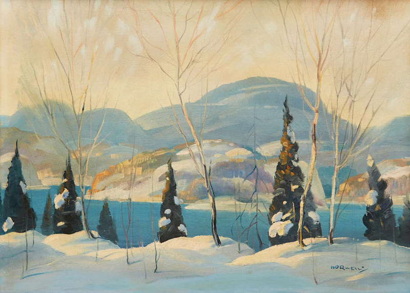 Graham Noble Norwell, Winter Landscape , oil on board