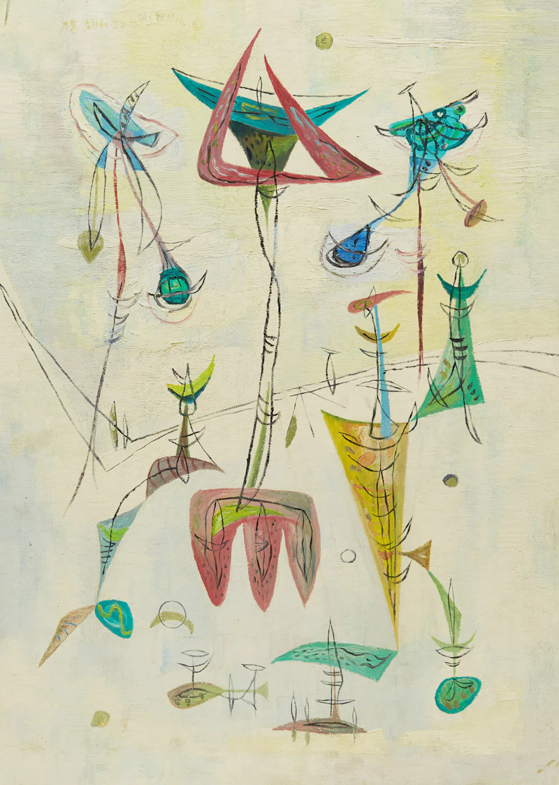 William John Bertram Newcombe, Mobile, oil on masonite