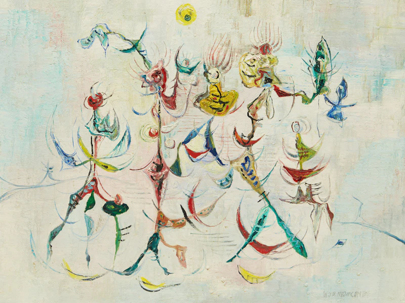 William John Bertram Newcombe, Dance of the Weeds, oil on masonite