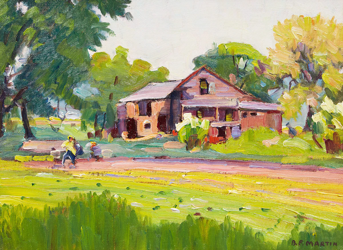 Bernice Fenwick Martin, Market Gardens of Springtime (Lampton, ON) , oil on canvas board