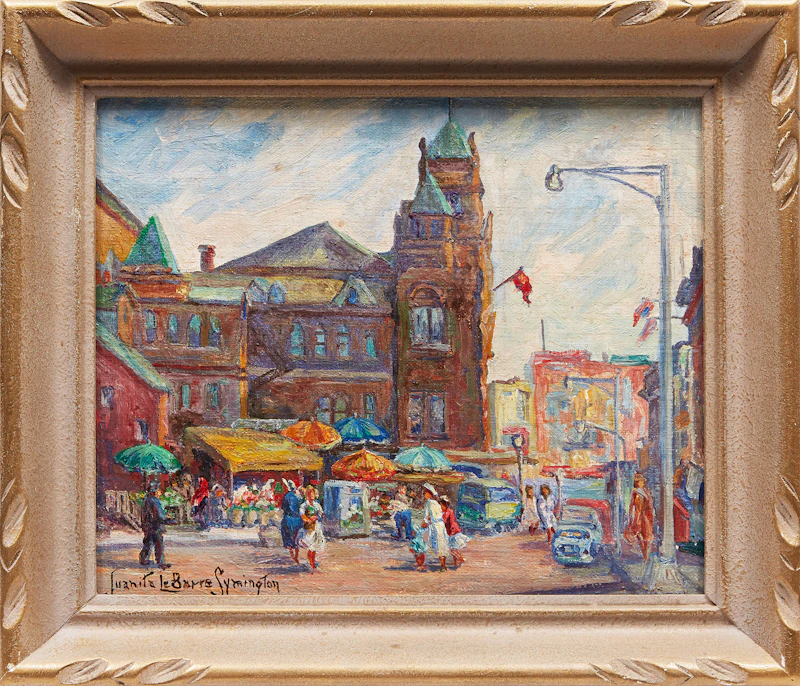 Juanita Onoto Evangeline Le Barre Symington, Urban Landscape, oil on canvas - view 2