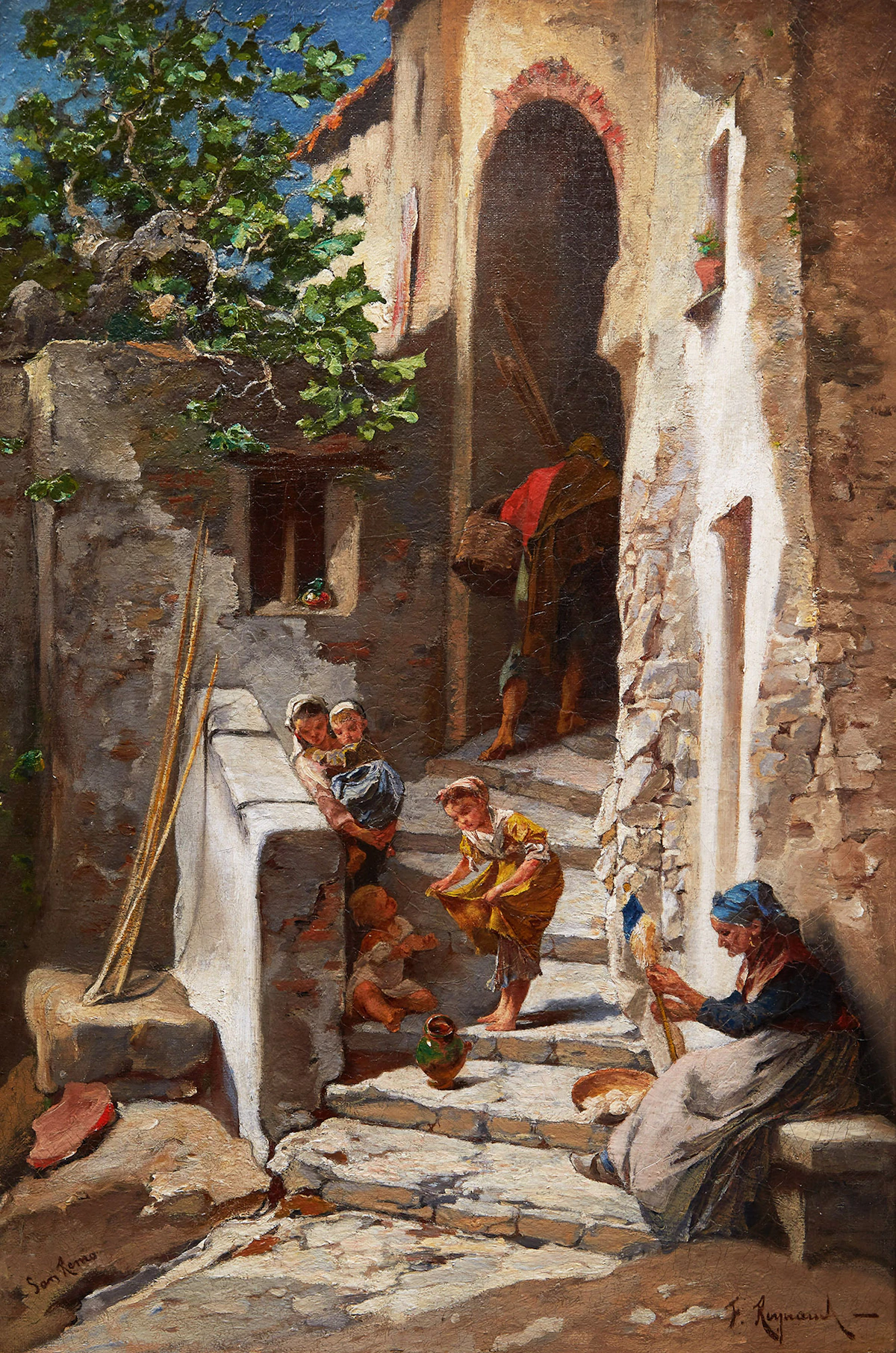 François Reynaud, St. Remo, oil on canvas (relined)