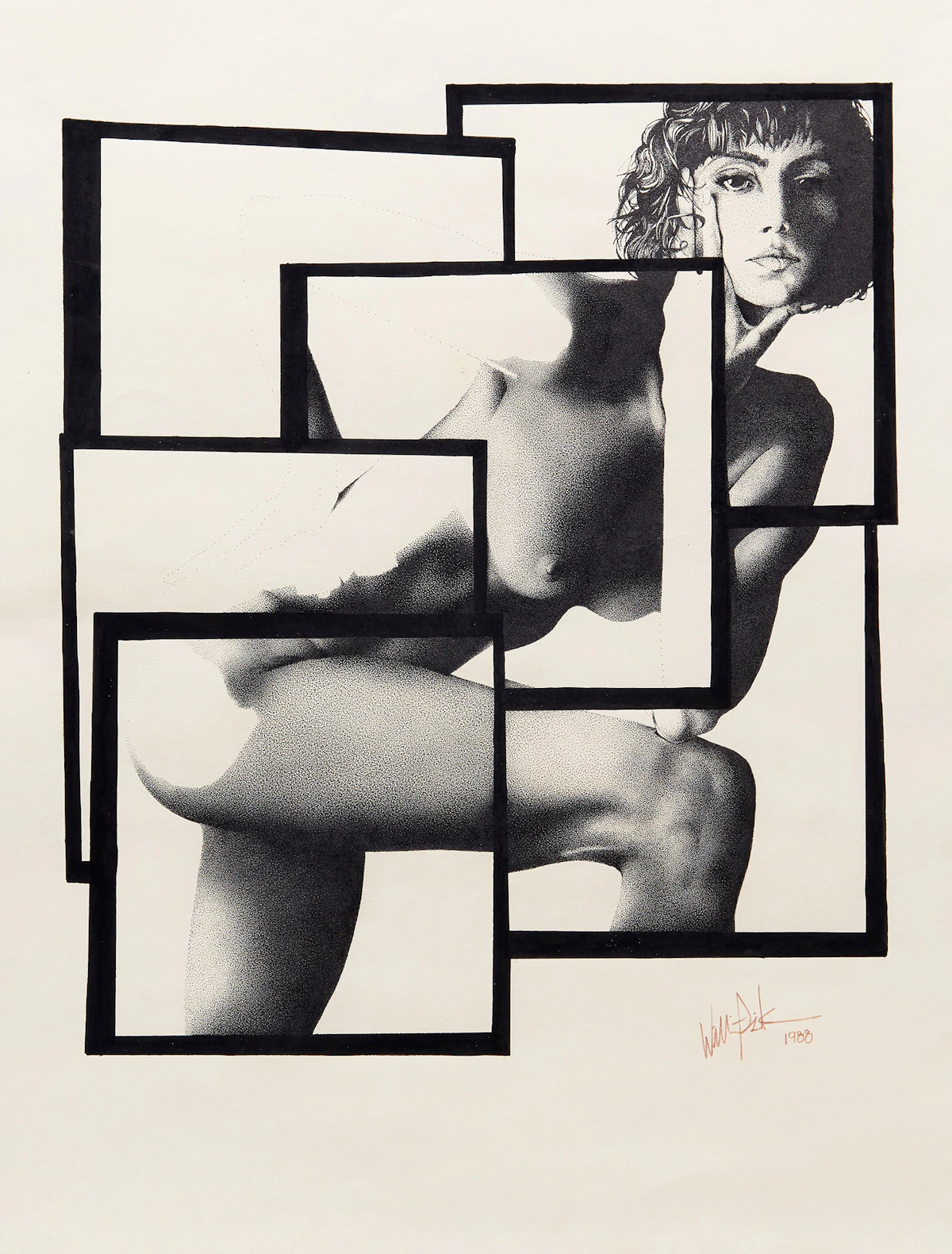 William Fisk, Untitled, ink on paper, 1988