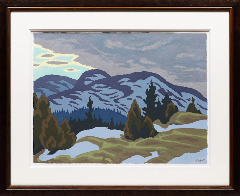 Edwin Headley Holgate, Snow Clouds, colour serigraph, 1958 - view 2