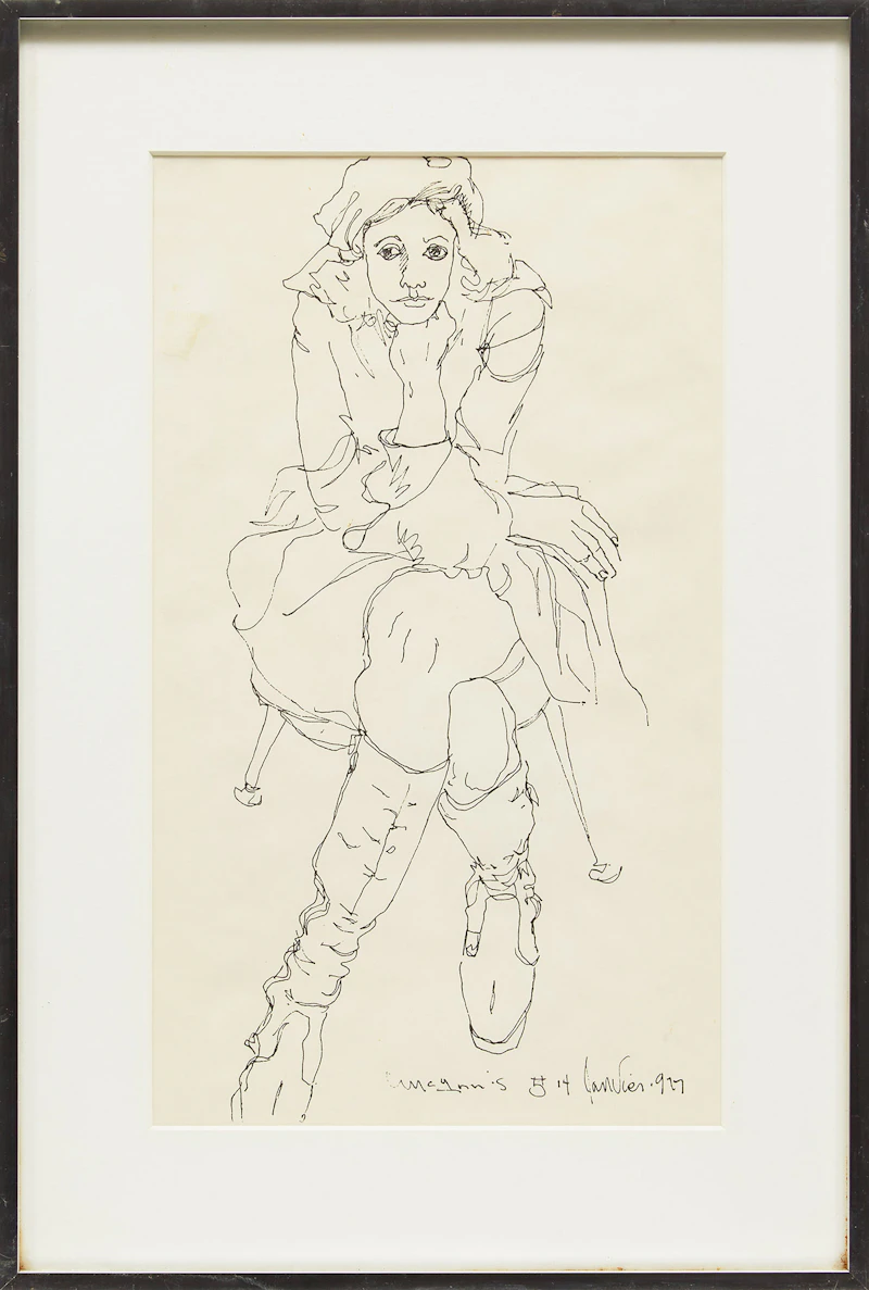 Robert Francis Michael McInnis, Portrait of a Girl , lithograph, 1977 - view 2