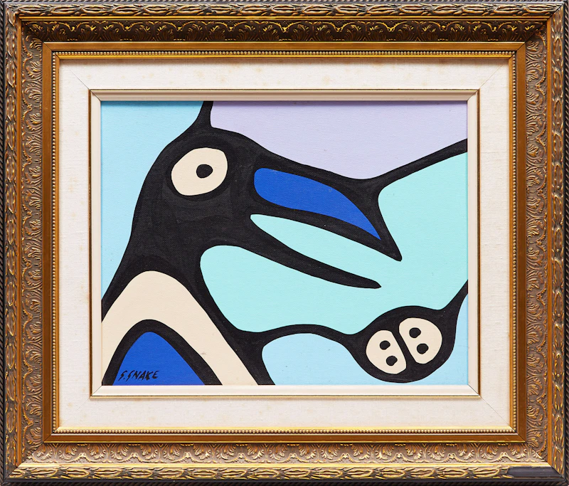 Stephen Snake, Sea Life; Raven Spirit, pair of acrylics on canvasboard - view 5