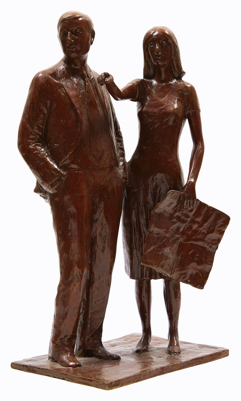 William Hodd McElcheran, Couple, bronze sculpture, 1990 - view 2