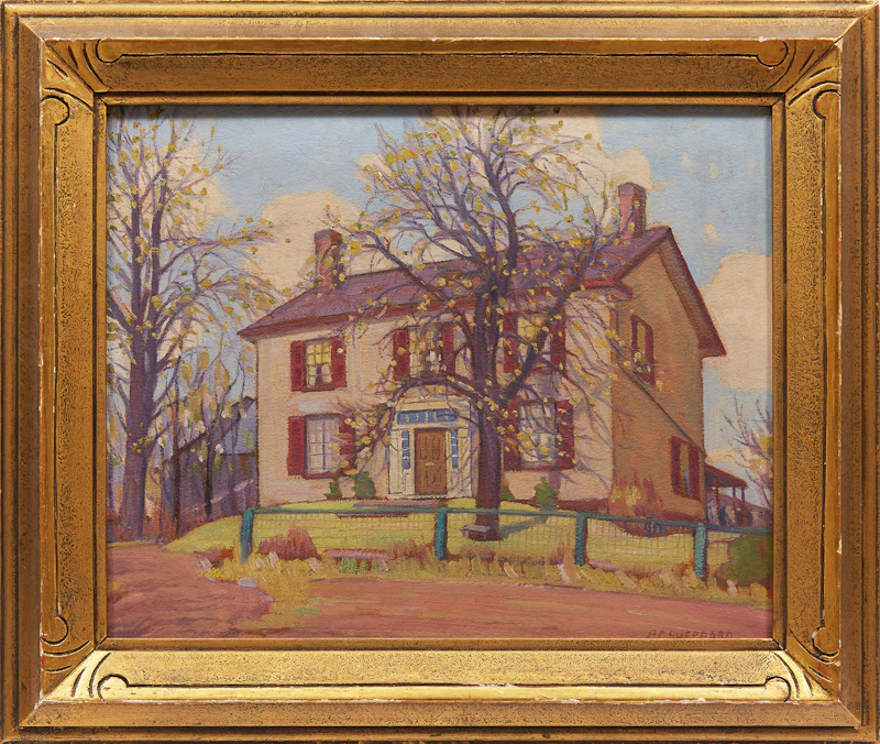 Peter Clapham Sheppard, Country House, oil on board - view 2