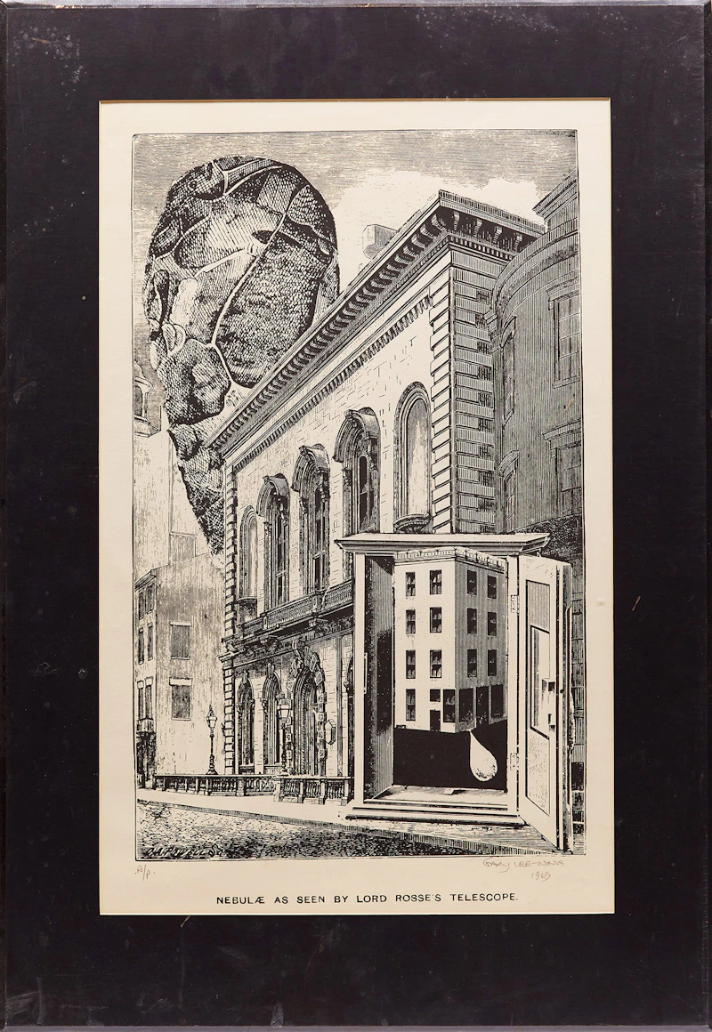 Gary Lee-Nova, Nebulae as seen by Lord Rosse’s Telescope; Building and Constellations; Observatory, three serigraphs, 1969 - view 2