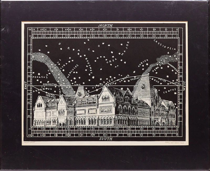 Gary Lee-Nova, Nebulae as seen by Lord Rosse’s Telescope; Building and Constellations; Observatory, three serigraphs, 1969 - view 5