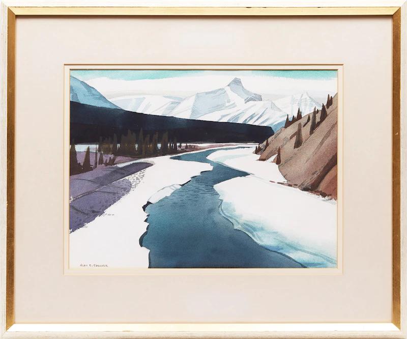 Alan Caswell Collier, North Saskatchewan River at the Crossing , watercolour - view 2
