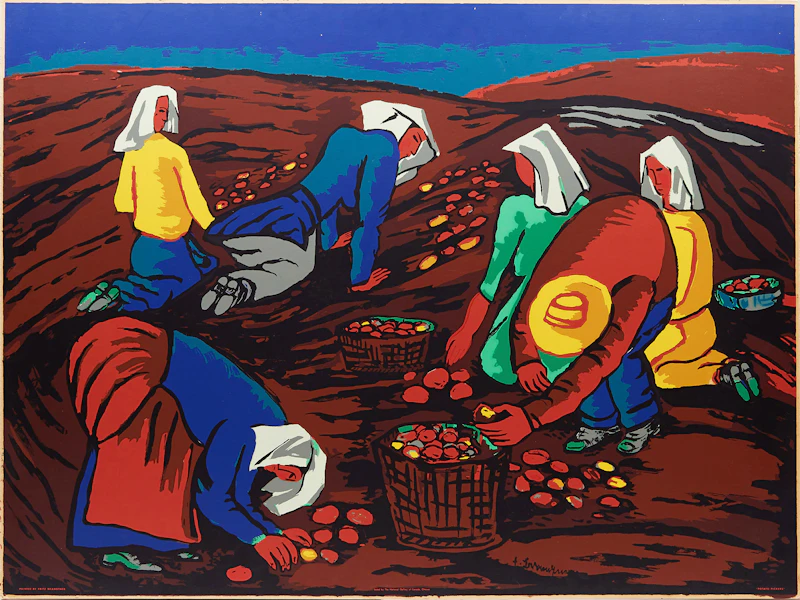 Fritz Brandtner, Potato Pickers, Sampson Matthews screenprint