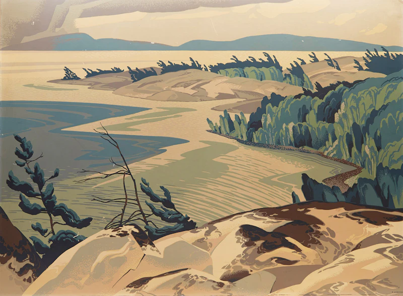Alfred Joseph Casson, Fisherman’s Point, Sampson Matthews screenprint