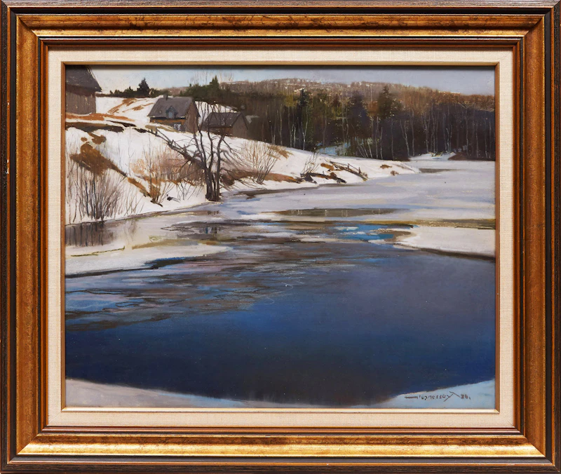 Frank Charles Hennessey, Pickanock River, pastel, 1936 - view 2